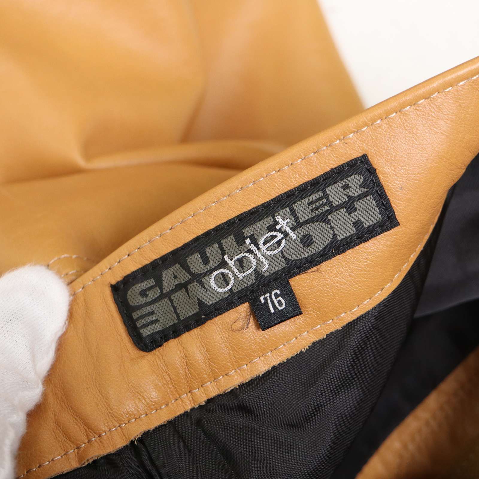 GAULTIER HOMME objet ジャンポール ゴルチエ オム 牛革☆ リアル カウ