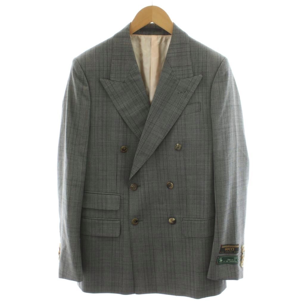 グッチ GUCCI テーラードジャケット ブレザー ダブル チェック柄