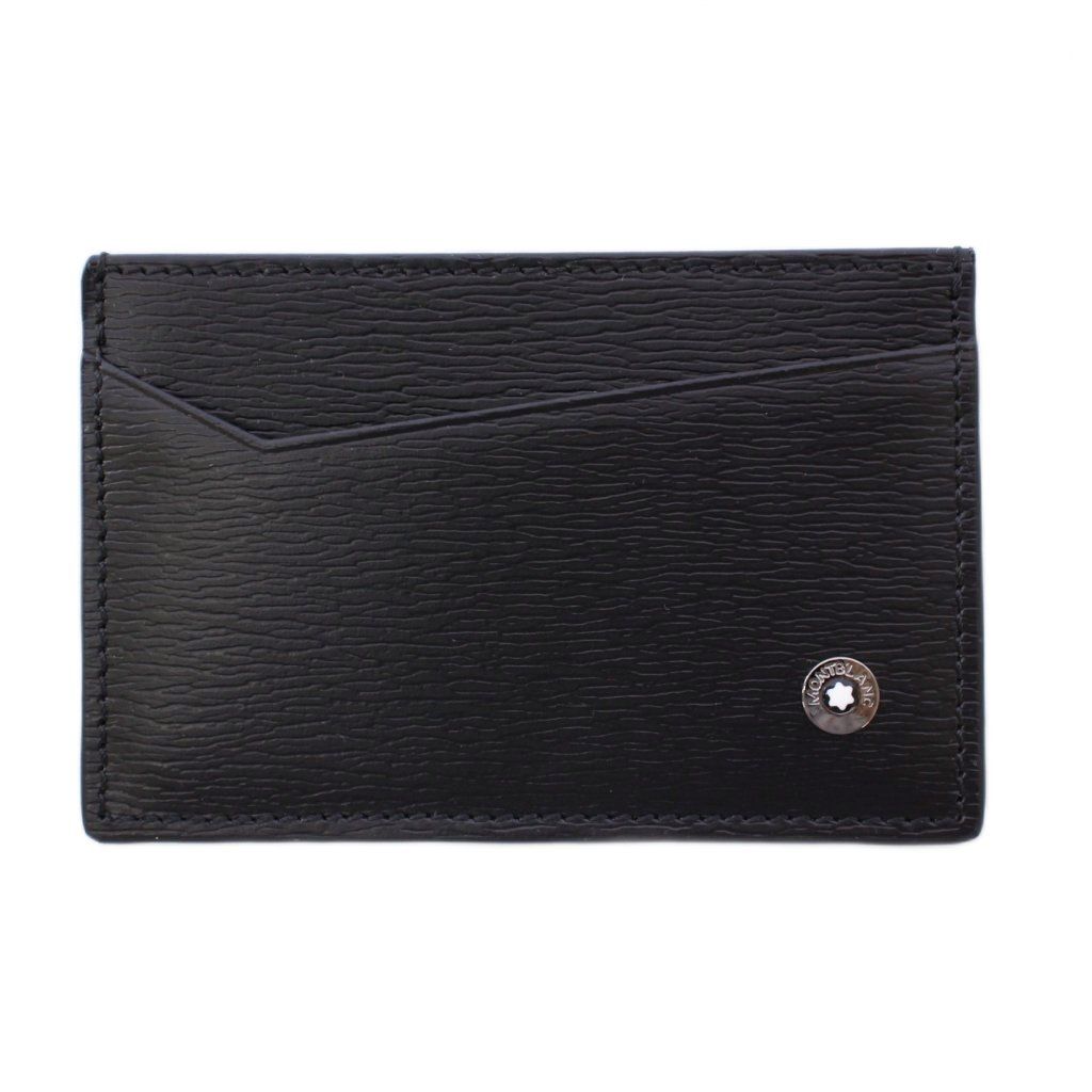  モンブラン MONT BLANC カードケース カード入れ 名刺入れ コンパクト レザー ロゴ ワン 黒 ブラック BB 名刺入れ 小物