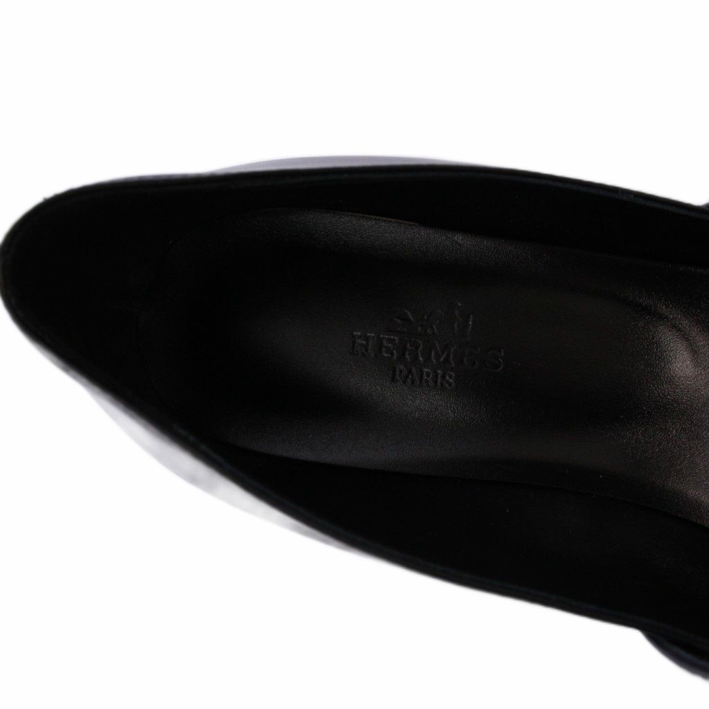 エルメス HERMES Kiara キアラ ケリーバックル パンプス レザー 37 黒