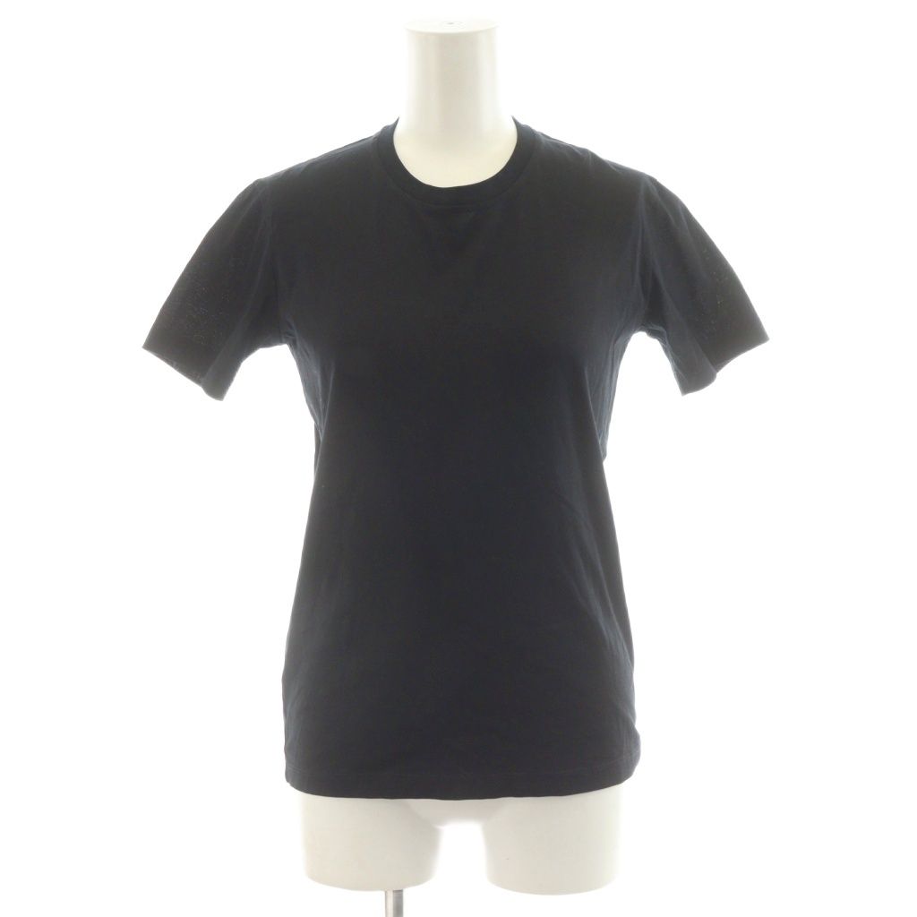 プラダ PRADA Tシャツ カットソー 半袖 コットン S 黒 ブラック AN 67