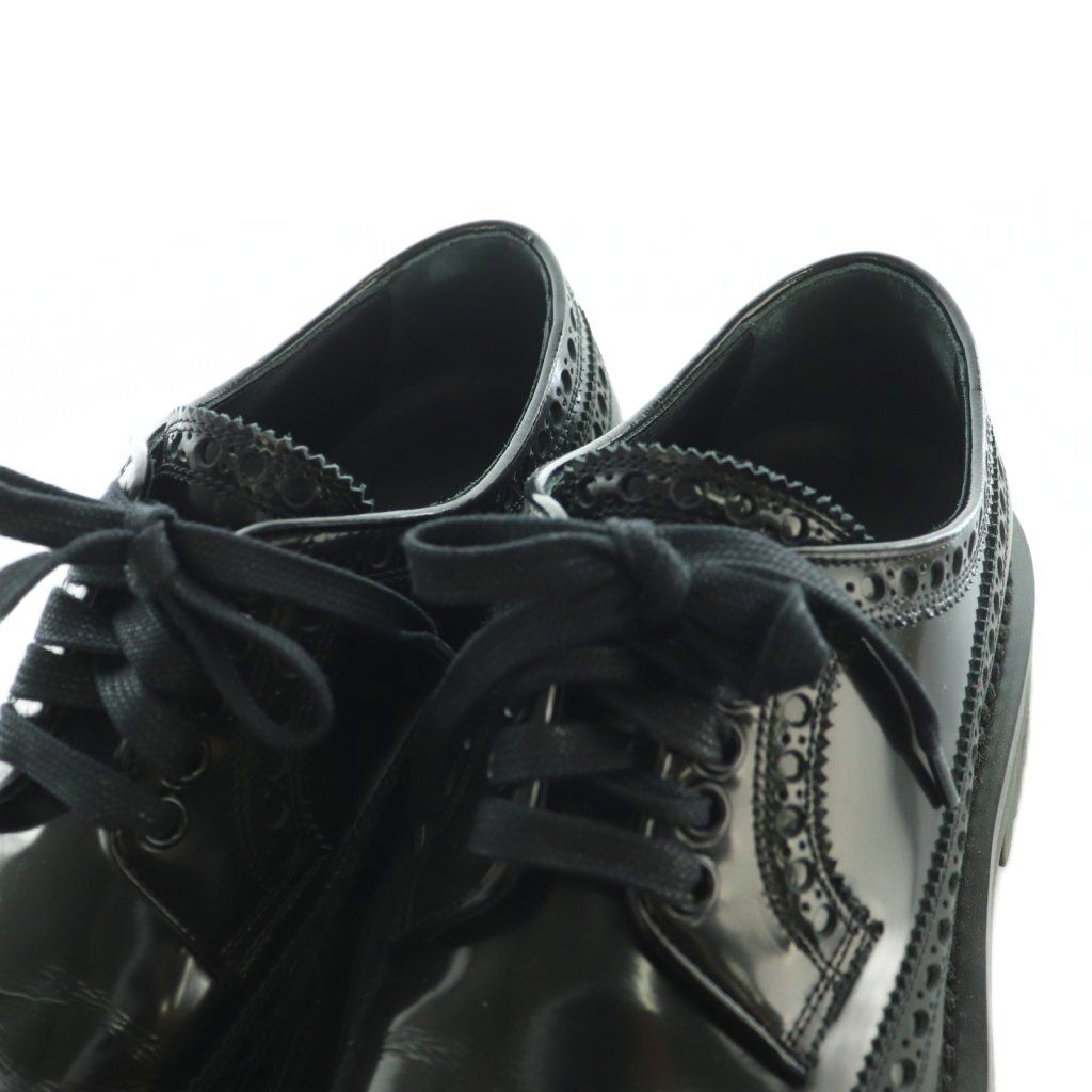 バーバリー BURBERRY ダービーシューズ ウイングチップ レザー 40 黒