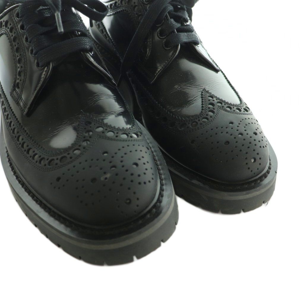 バーバリー BURBERRY ダービーシューズ ウイングチップ レザー 40 黒