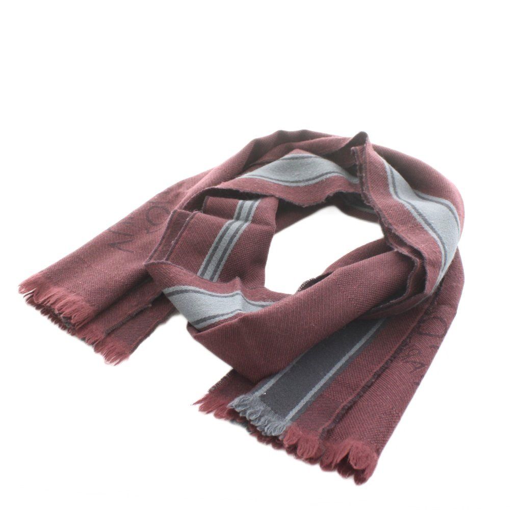 ルイヴィトン LOUIS VUITTON ダミエ マフラー ロゴ 赤 レッド M74950