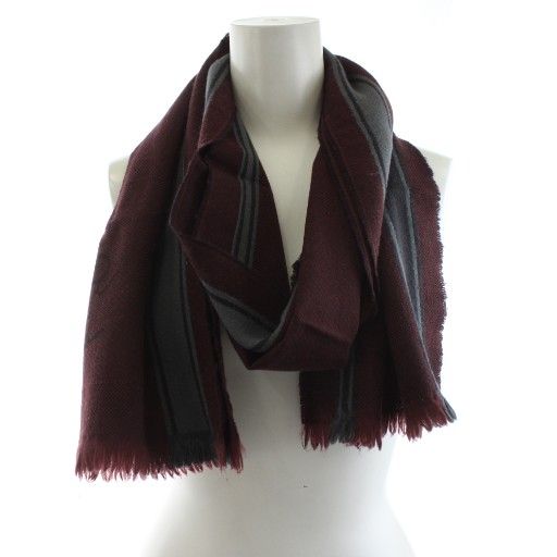 ルイ・ヴィトン　ダミエマフラー ルイヴィトン LOUIS VUITTON ダミエ マフラー ロゴ 赤 レッド M74950