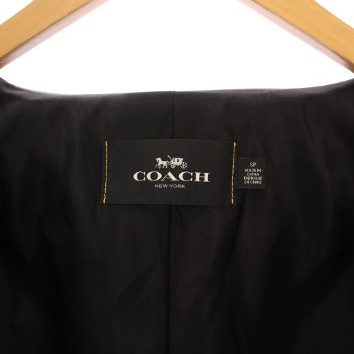  コーチ COACH アップタウンレーサージャケット ライダース レザー 革ジャン 羊革 ジップアップ ショート丈 S 黒 ブラック F 33830 BB シングルライダース レザージャケット ライダース
