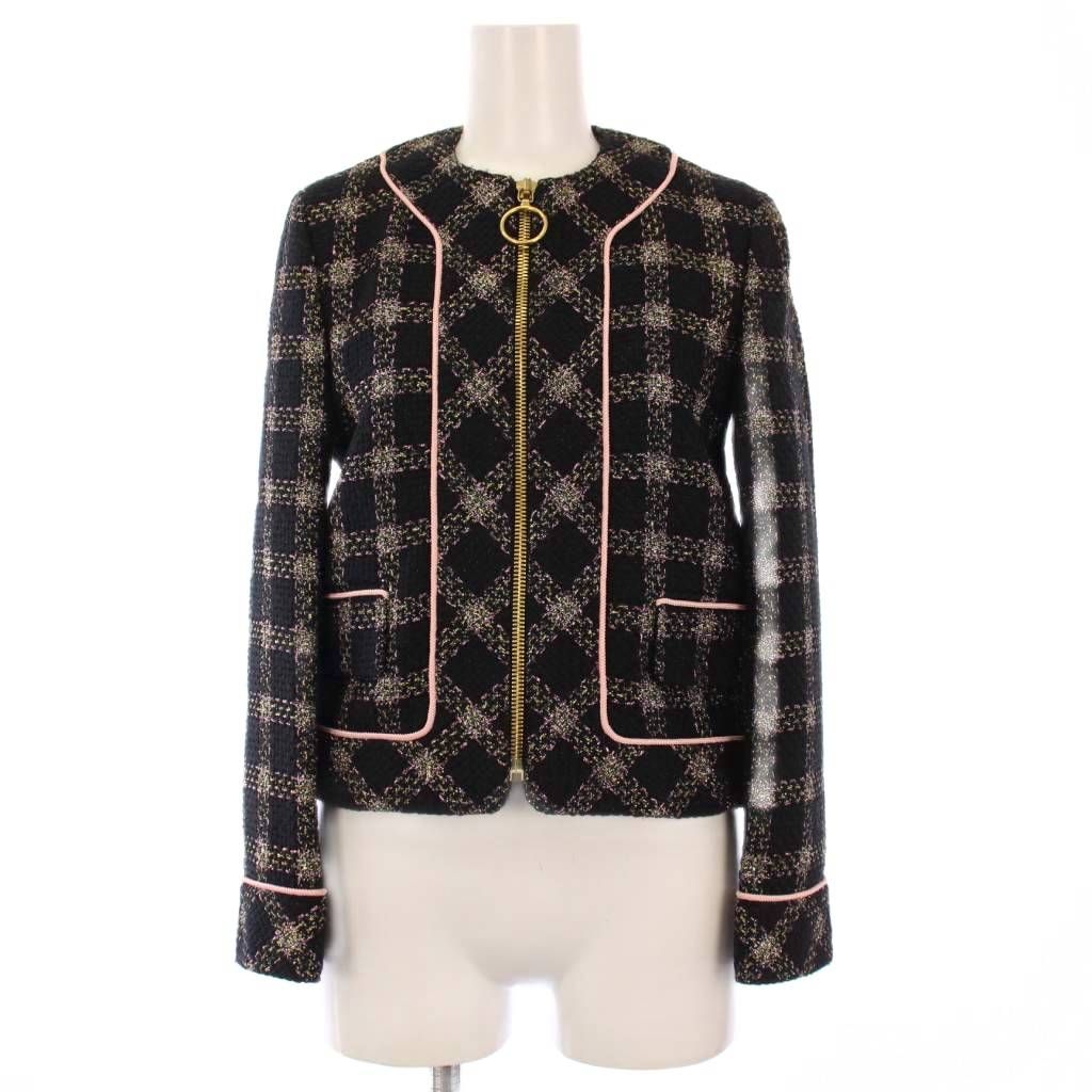 グッチ GUCCI スーツ ノー ジャケット スカート ツイード 36 黒 436199 439444 KH