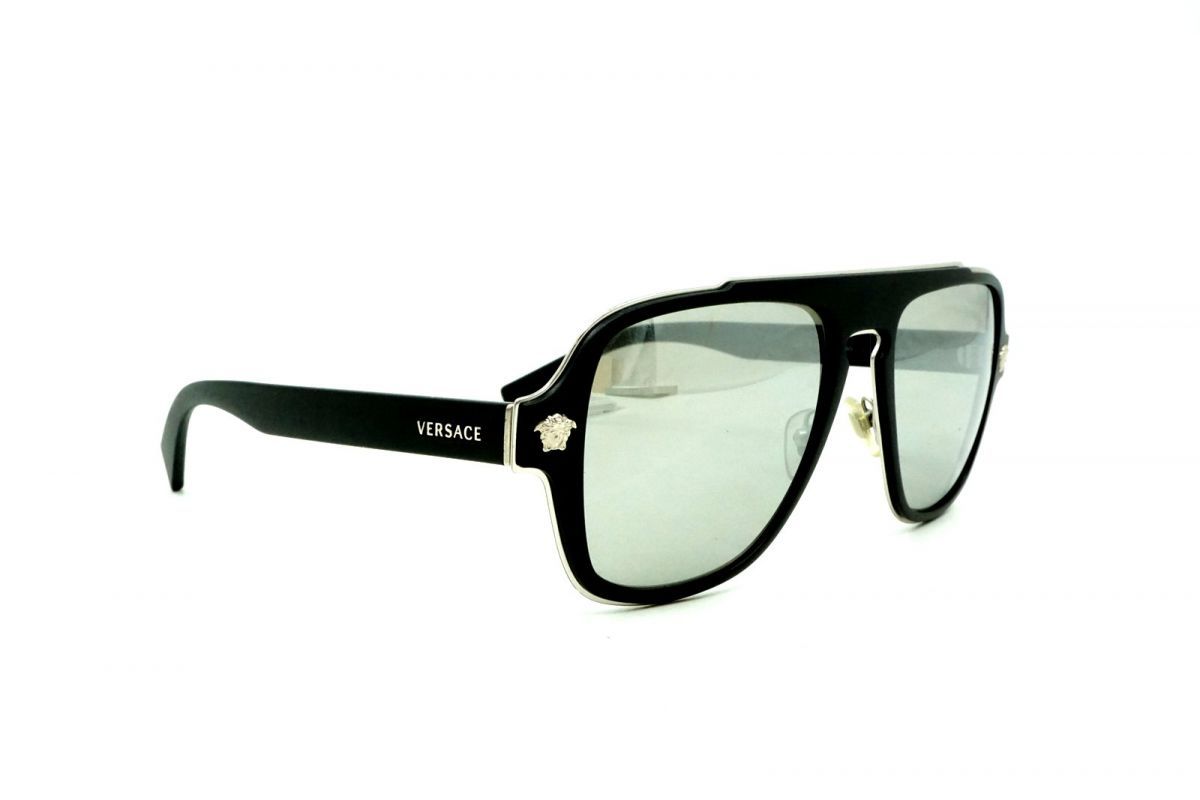 【ヴェルサーチ】サングラス　リムレス メドゥーサ　シルバー　VERSACE VERSACE（ヴェルサーチェ） 未使用 ヴェルサーチ グルカ模様