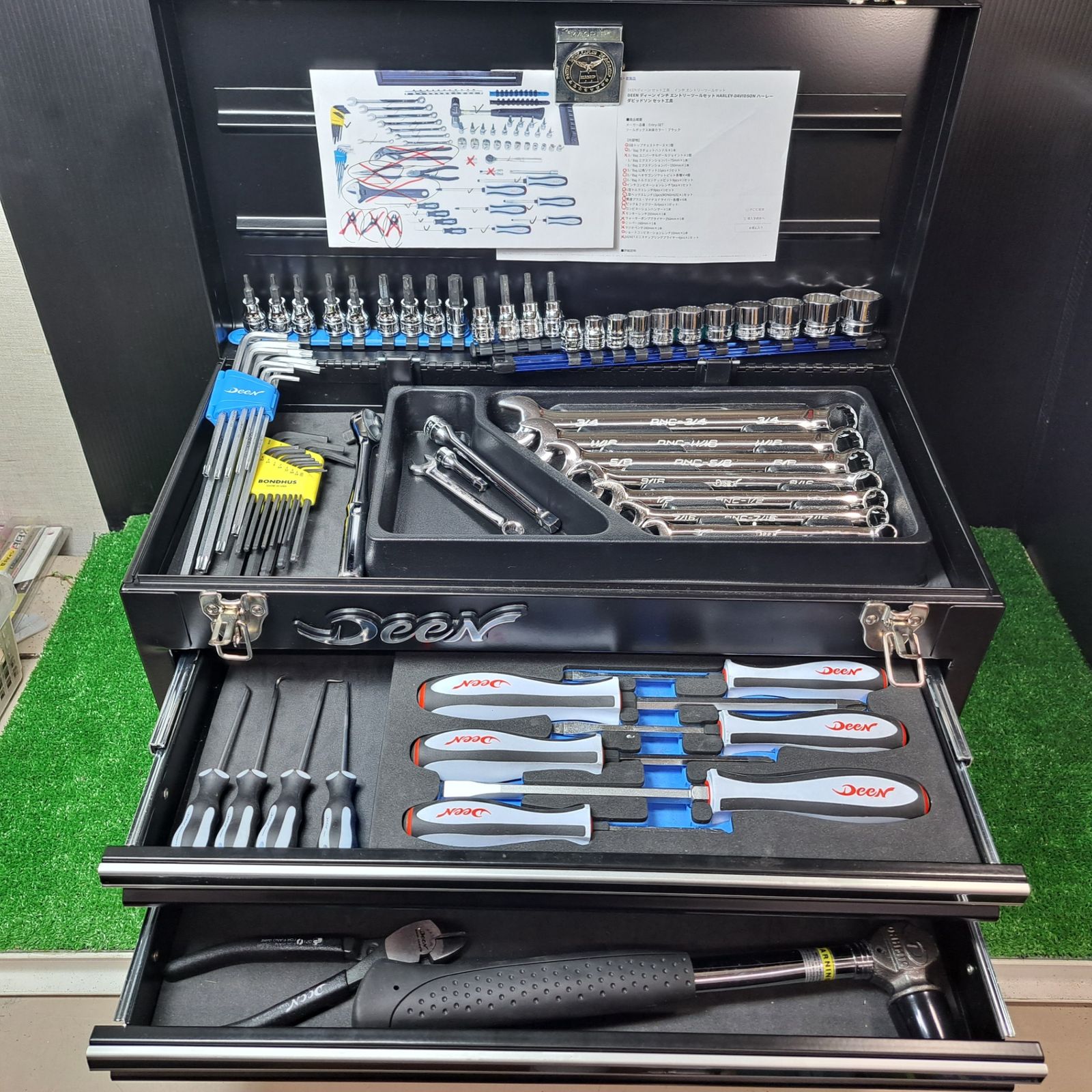 DEEN 3段ツールボックス ディーン インチ エントリーツールセット