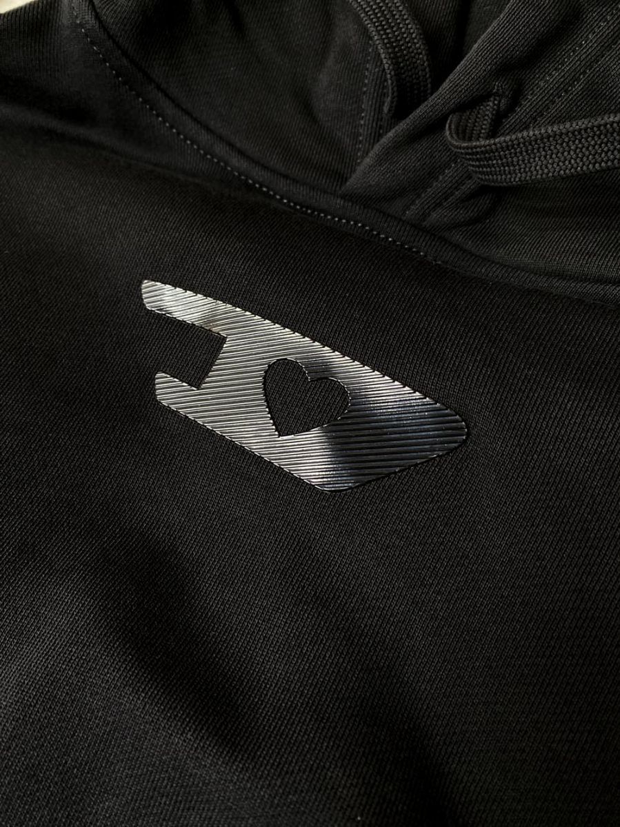  DIESEL ディーゼル F-REGGY HOOD N-FOIL スウェット パーカー sizeS ブラック レディース パーカー トップス