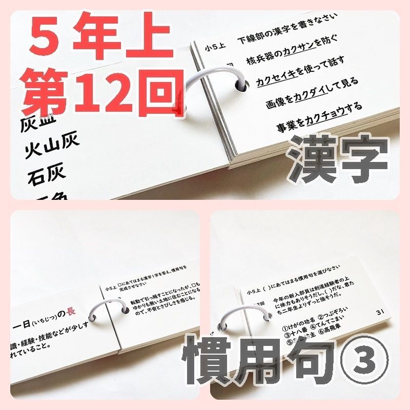 ○中学受験国語【5K3】予習シリーズ 漢字とことば 5年上 第1～19回 組