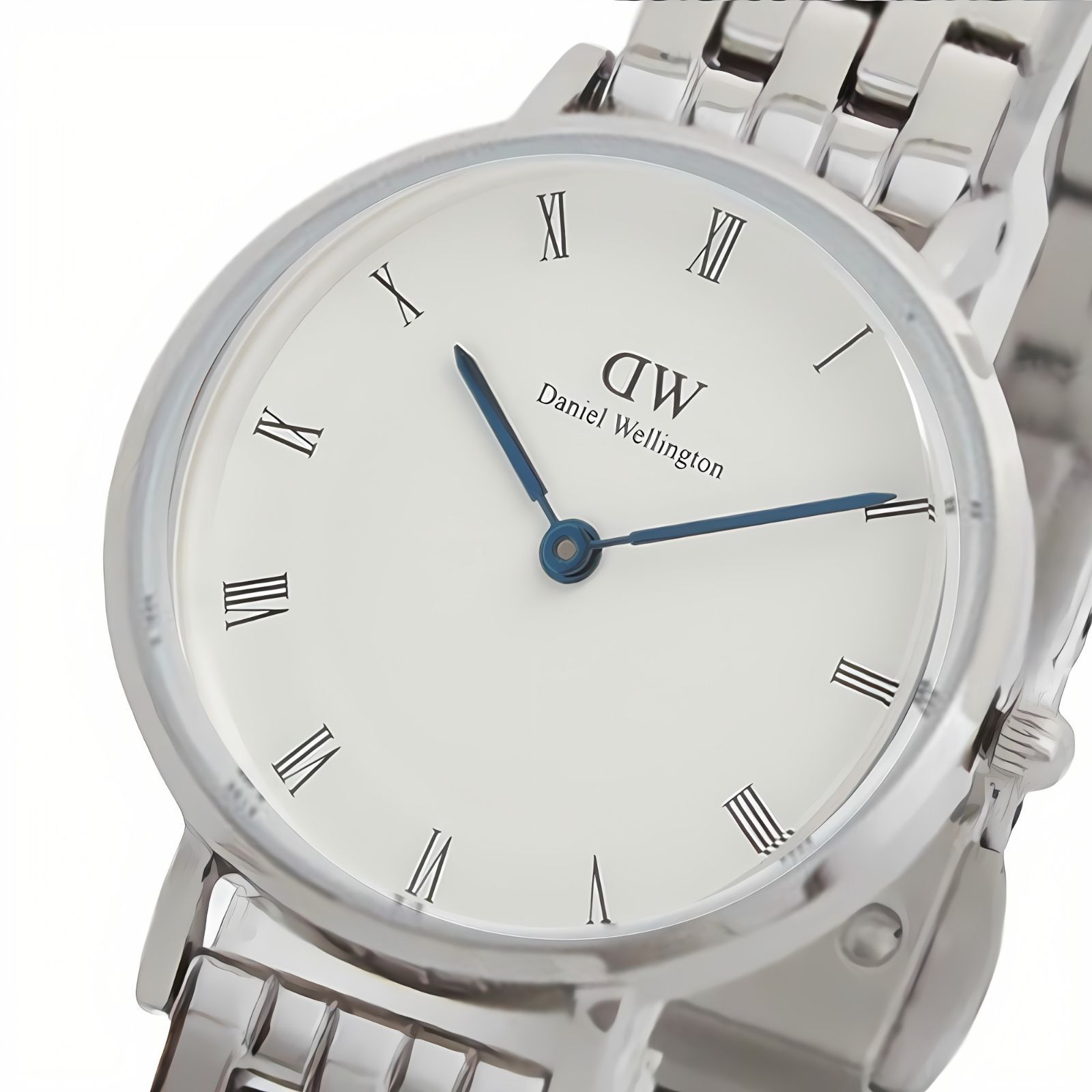 ギフト対応可 ダニエルウェリントン DANIEL 腕時計 Petite Roman Numerals 5-Link Silver 28 ホワイト シルバー レディース アナログ おしゃれ ブランド プレゼント
