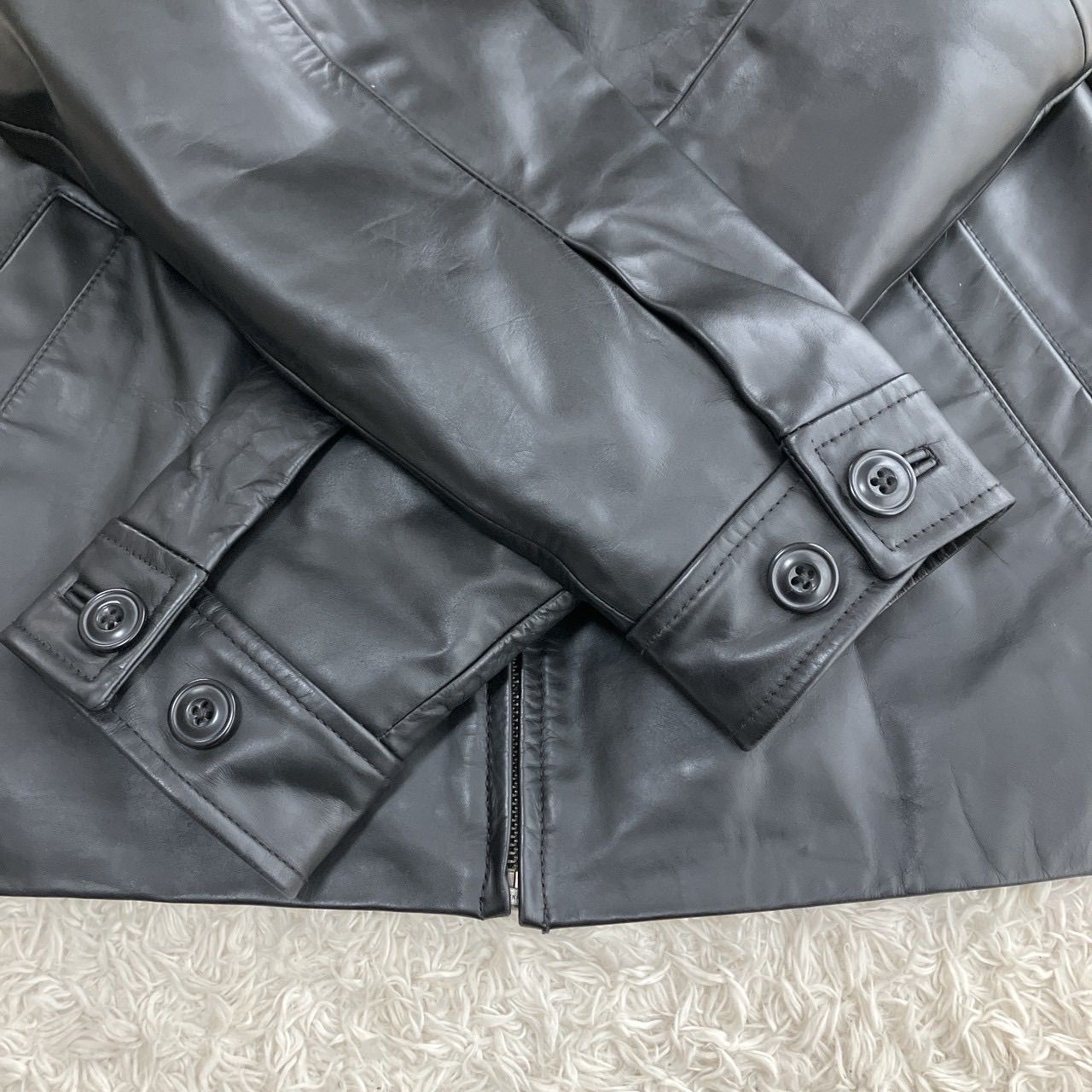 美品！90s OLD GAP オールドギャップ レザー ジャケット ブラック M