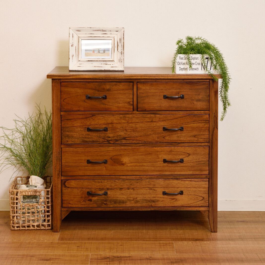 天然木 ヴィンテージスタイル ４段チェスト 幅80 cm チェスト 収納家具 リビング収納 洋服収納 衣類収納 アンティーク レトロ
