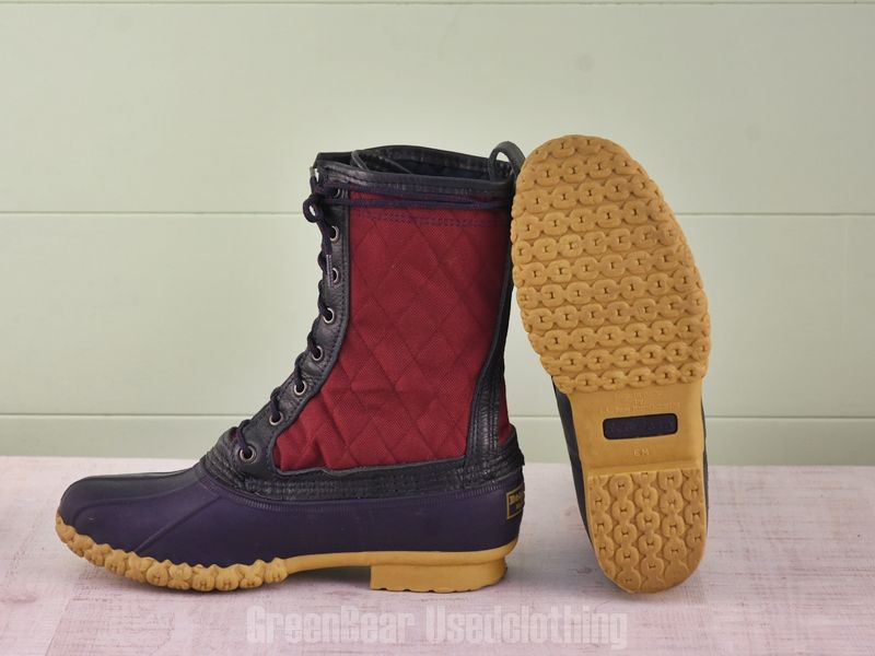  E 342 L.L.Bean ビーンブーツ ナイロン エンジ レディース W 9 M 26 cm その他 靴