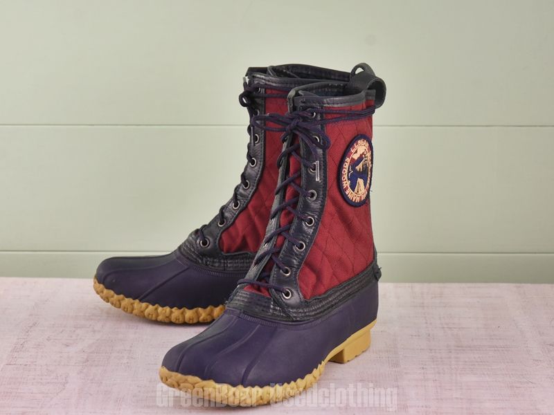 E 342 L.L.Bean ビーンブーツ ナイロン エンジ レディース W 9 M 26 cm