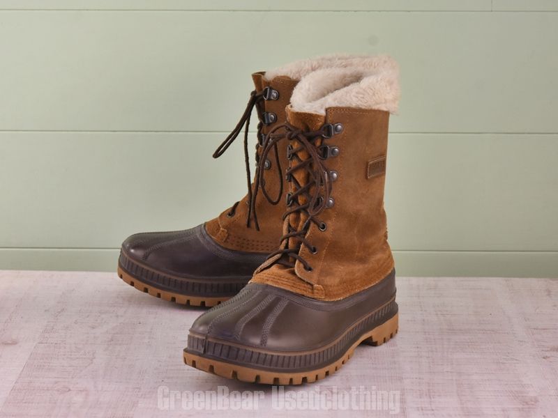 E 346 SOREL ビンテージ スノーブーツ 茶 メンズ 8 26 cm
