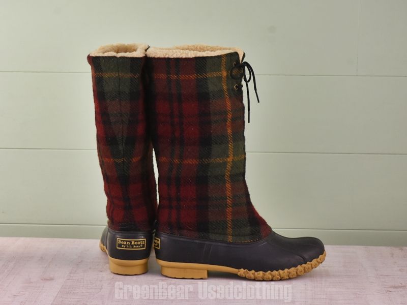 E 352 L.L.Bean ビーンブーツ チェック柄 メンズ 25 cmくらい
