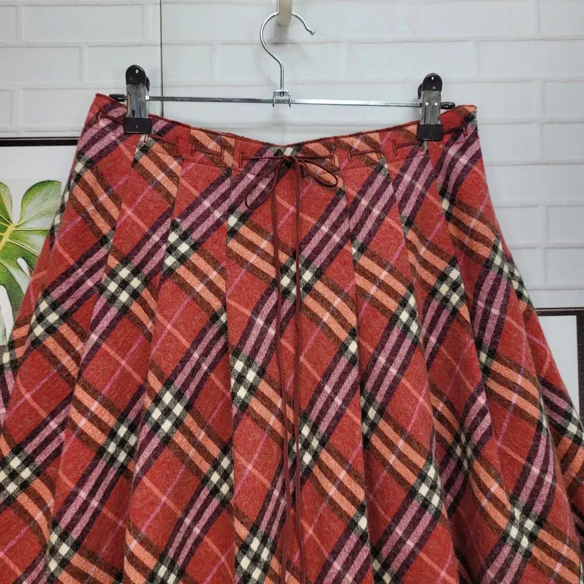 バーバリー ブルーレーベル ミディ チェック スカート 27インチ 状態 最高