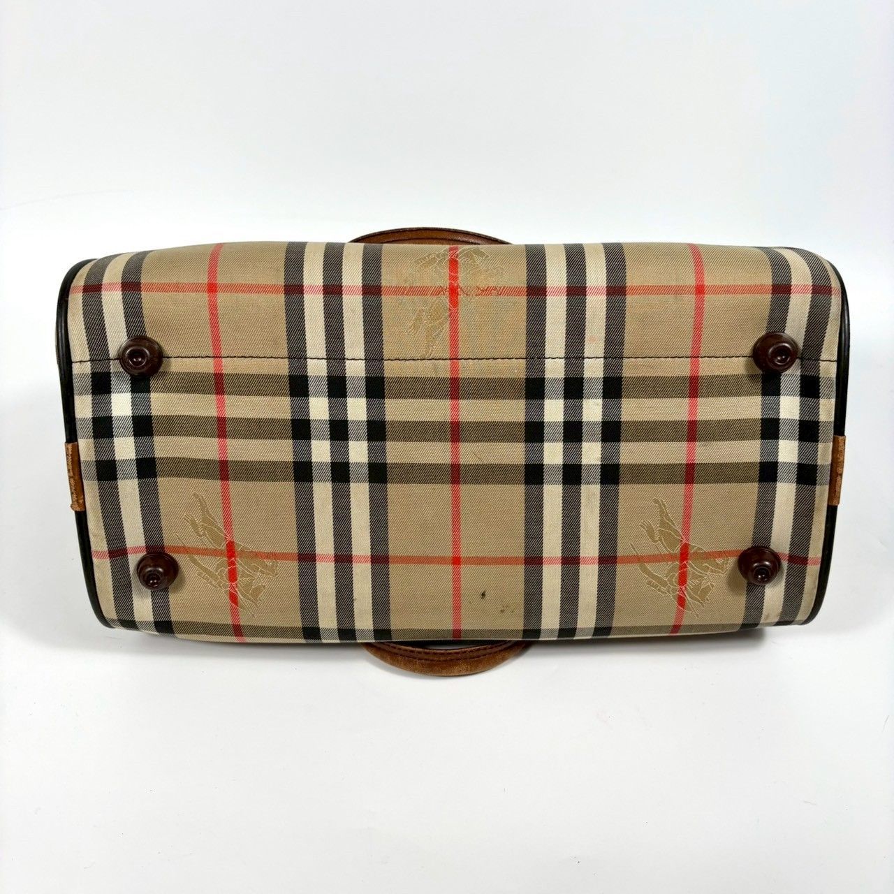 BURBERRY バーバリー PVC レザー ミニボストンバッグ ハンドバッグ