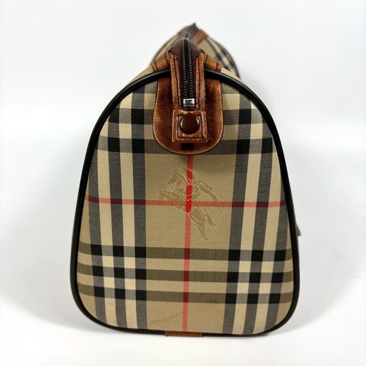 BURBERRY バーバリー PVC レザー ミニボストンバッグ ハンドバッグ