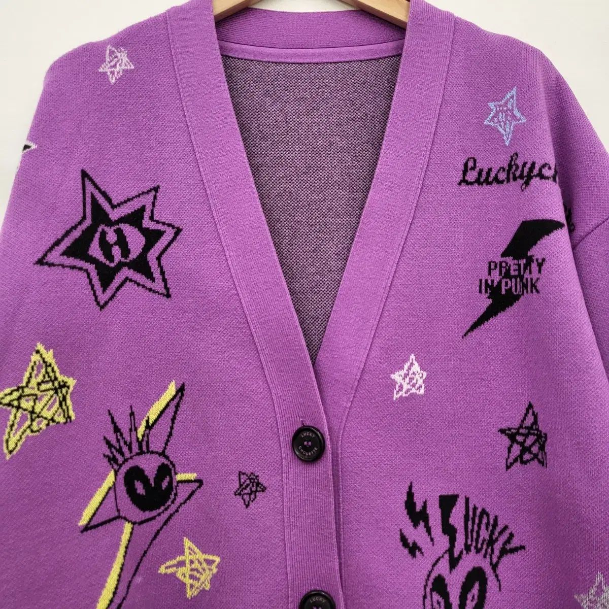 ラッキーシュエトゥ ジャカード カーディガン