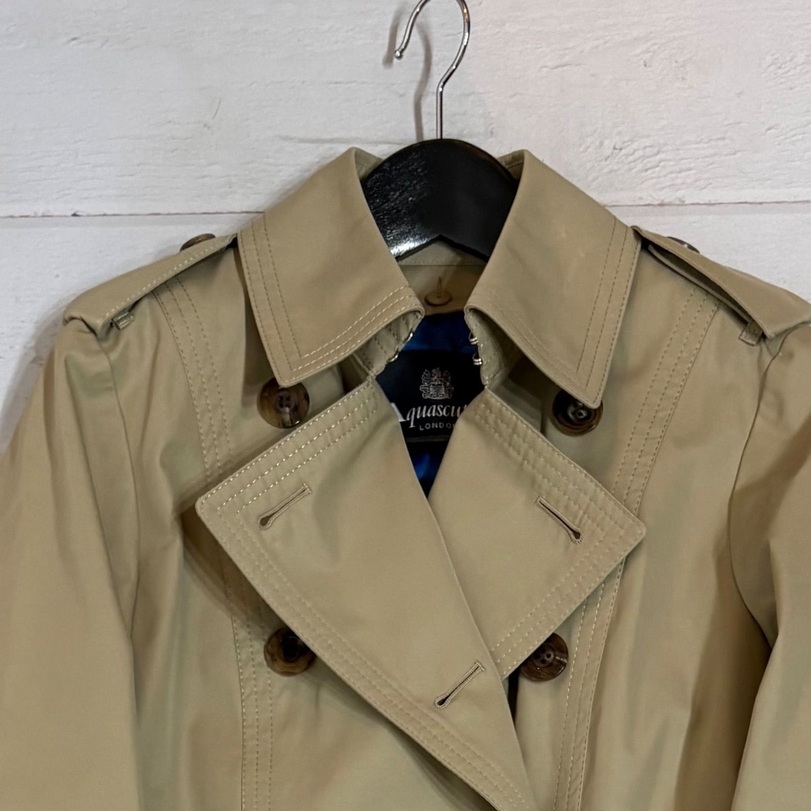 極美品 アクアスキュータム Aquascutum ライナー付き トレンチコート 