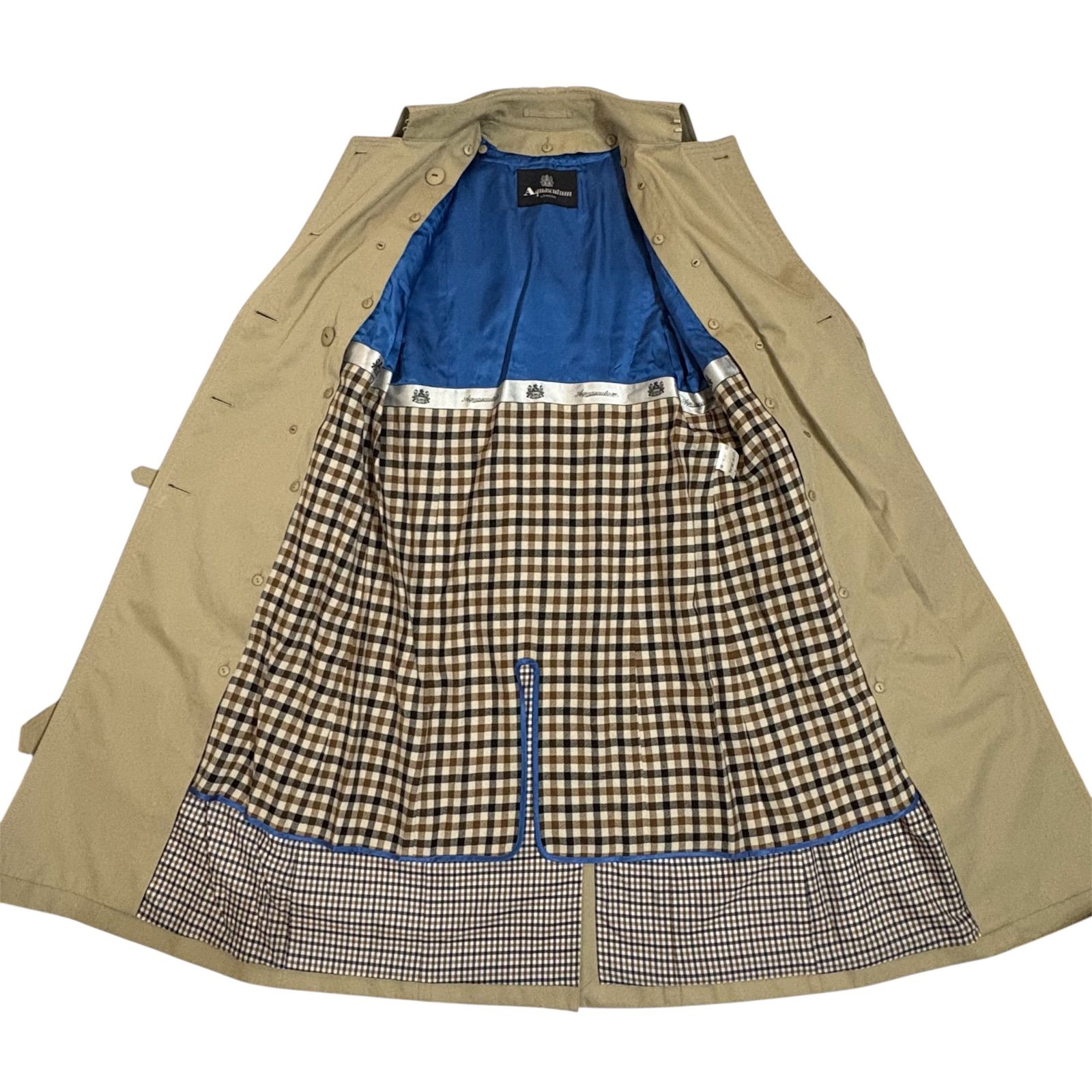 極美品 アクアスキュータム Aquascutum ライナー付き トレンチコート 