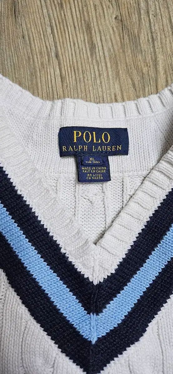 ポロラルフローレン 白 ニット ベスト