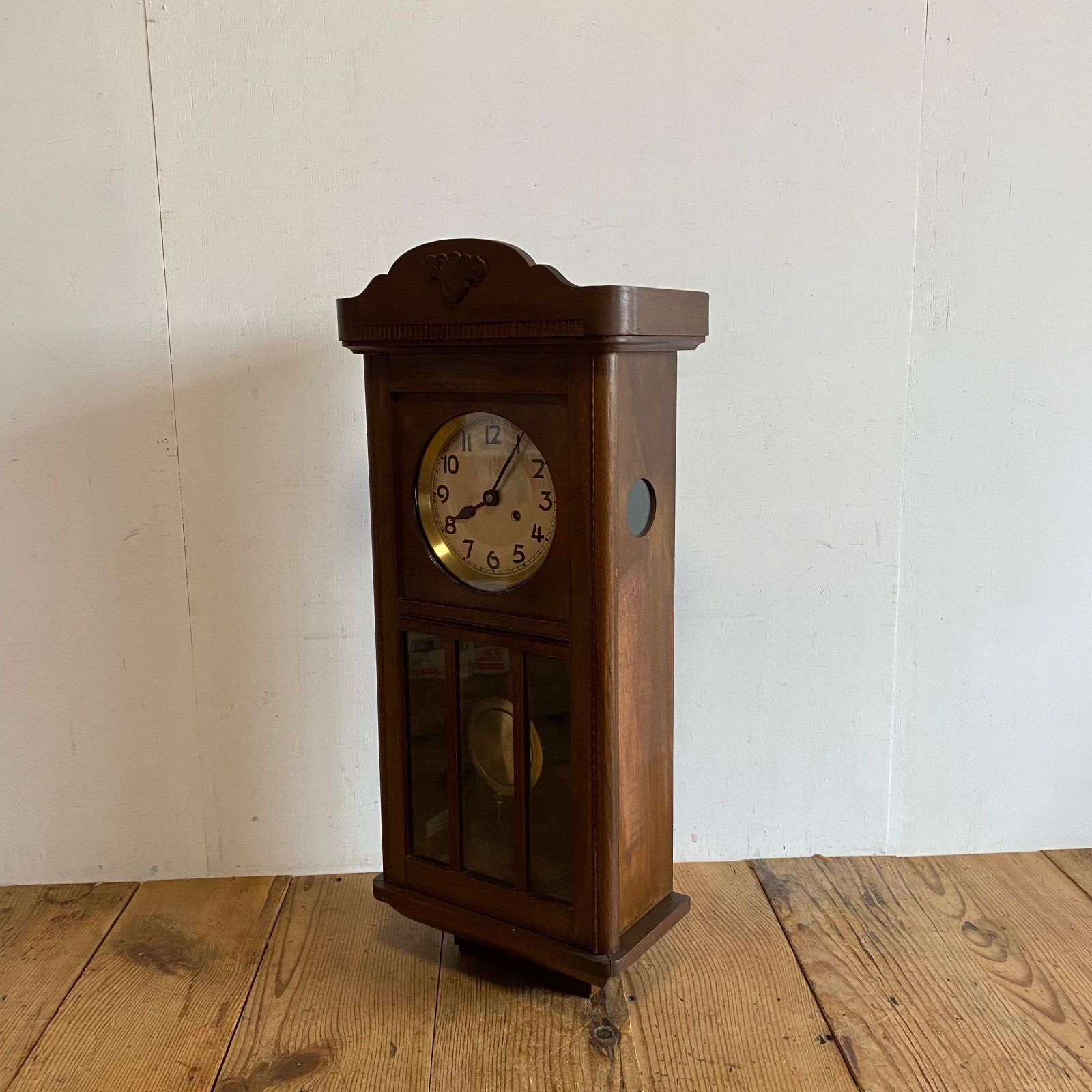 アンティーク 柱時計 振り子時計 古道具 木製時計 レトロ y406 - メルカリ
