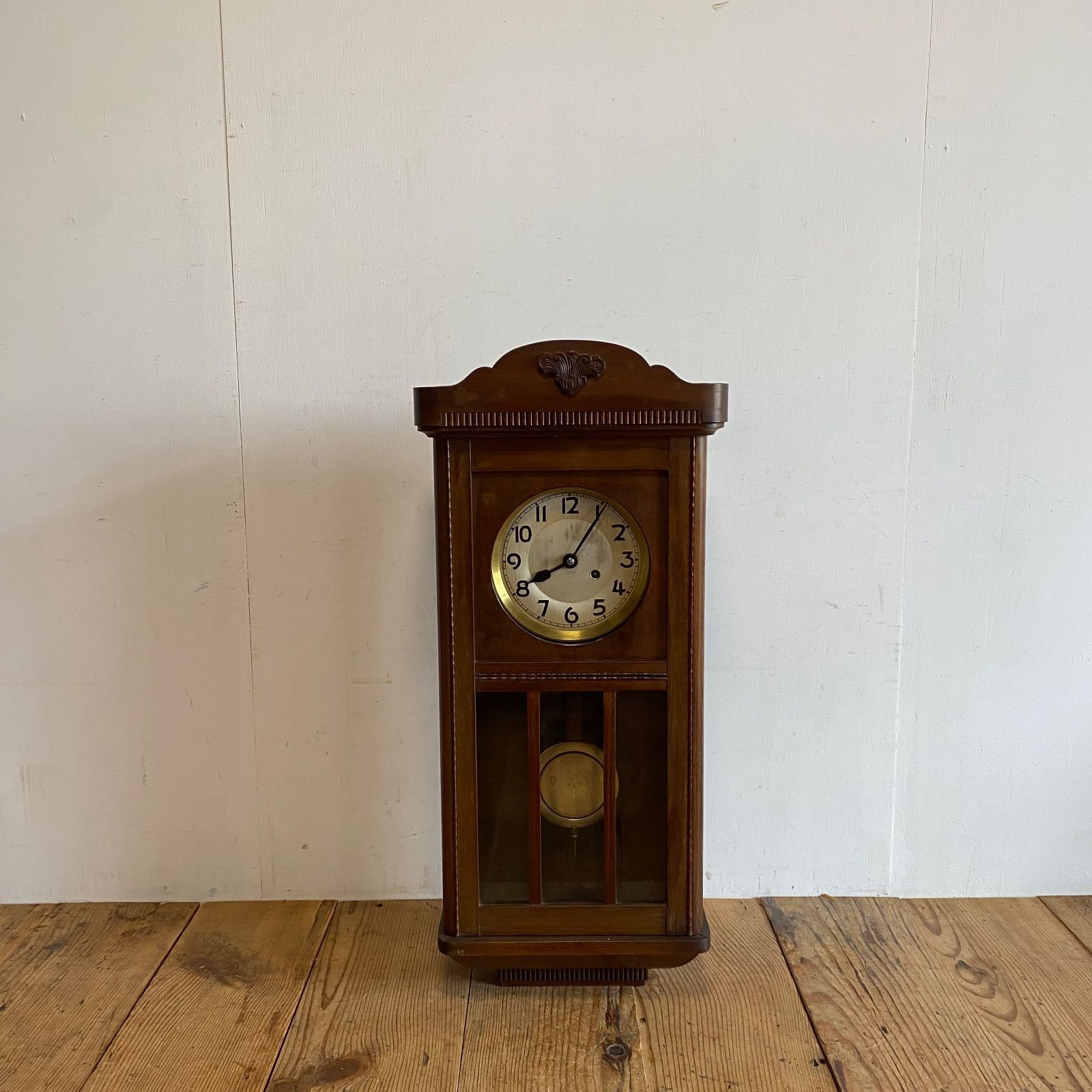 アンティーク 柱時計 振り子時計 古道具 木製時計 レトロ y406 - メルカリ