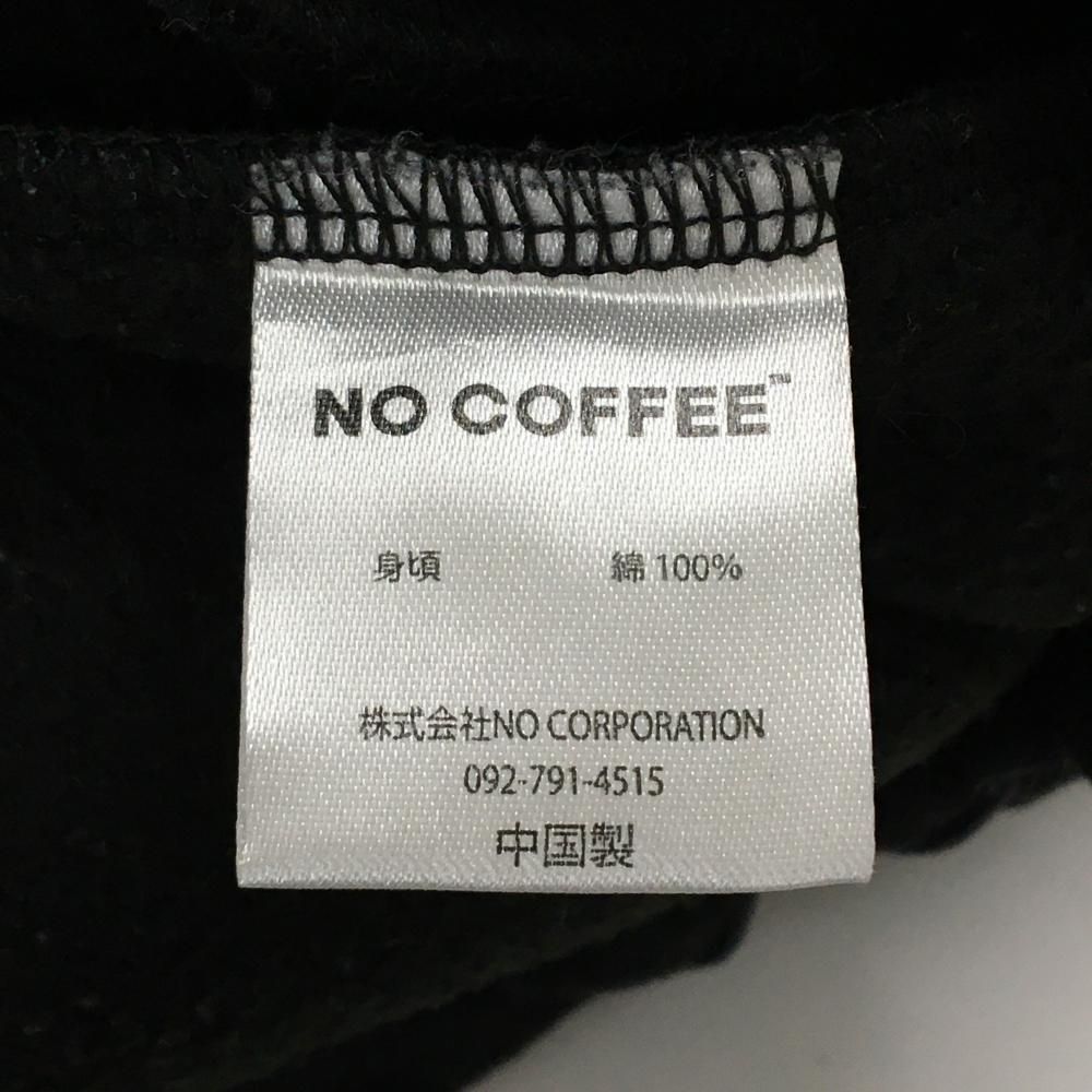 美品】ノーコーヒー×クラブハウス パンツ 黒 ロゴ白 裏起毛 レディース