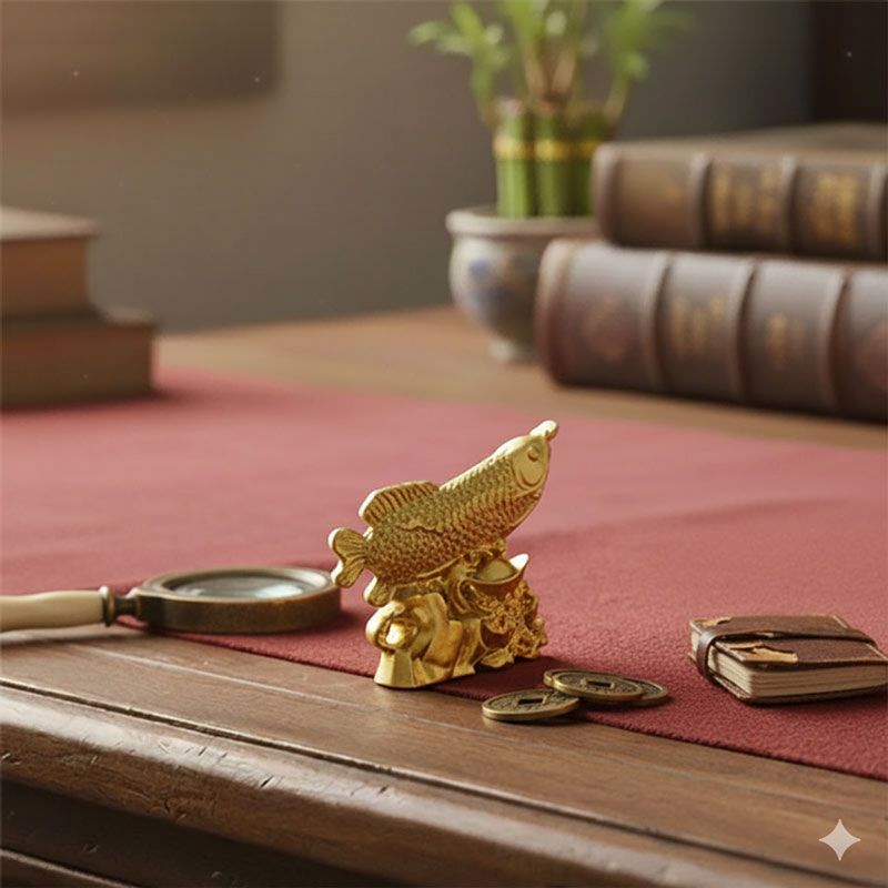 置物 風水 アロワナ 龍魚 オブジェ 工芸品 模様替え ディスプレイ