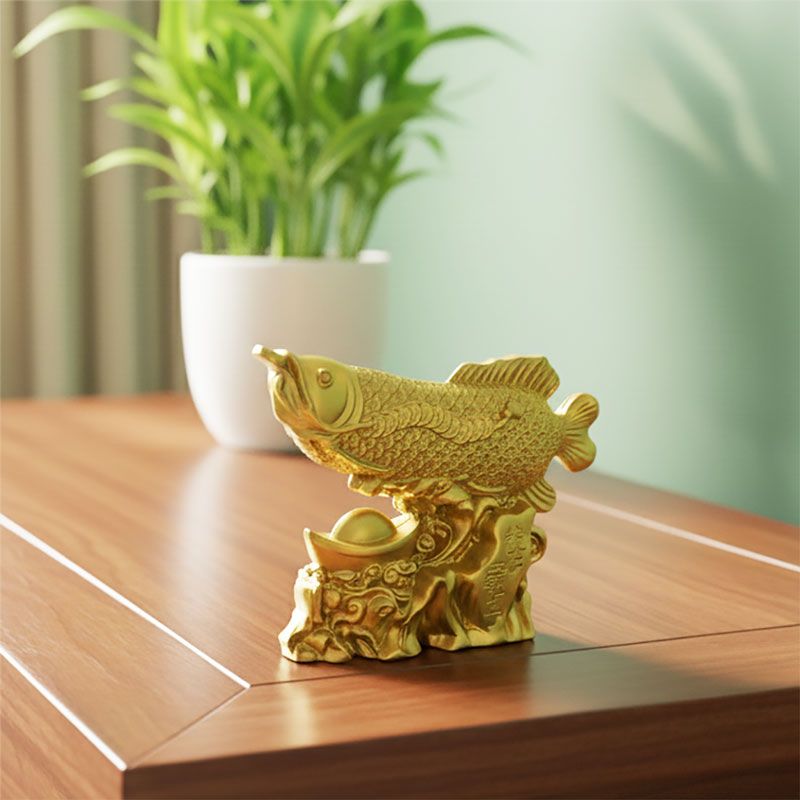 置物 風水 アロワナ 龍魚 オブジェ 工芸品 模様替え ディスプレイ