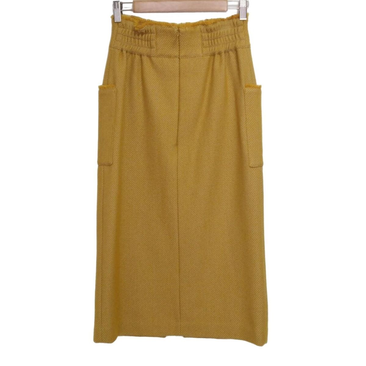 YEEZY イージー ロングスカート サイズ38 M レディース - ダークイエロー×ベージュ マキシ丈