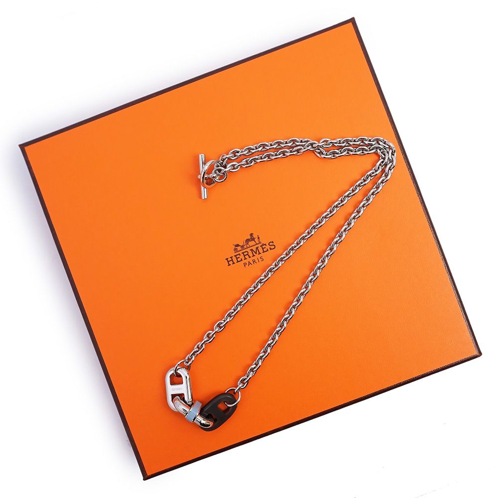 エルメス マイヨン チェーン ネックレス ペンダント メタル