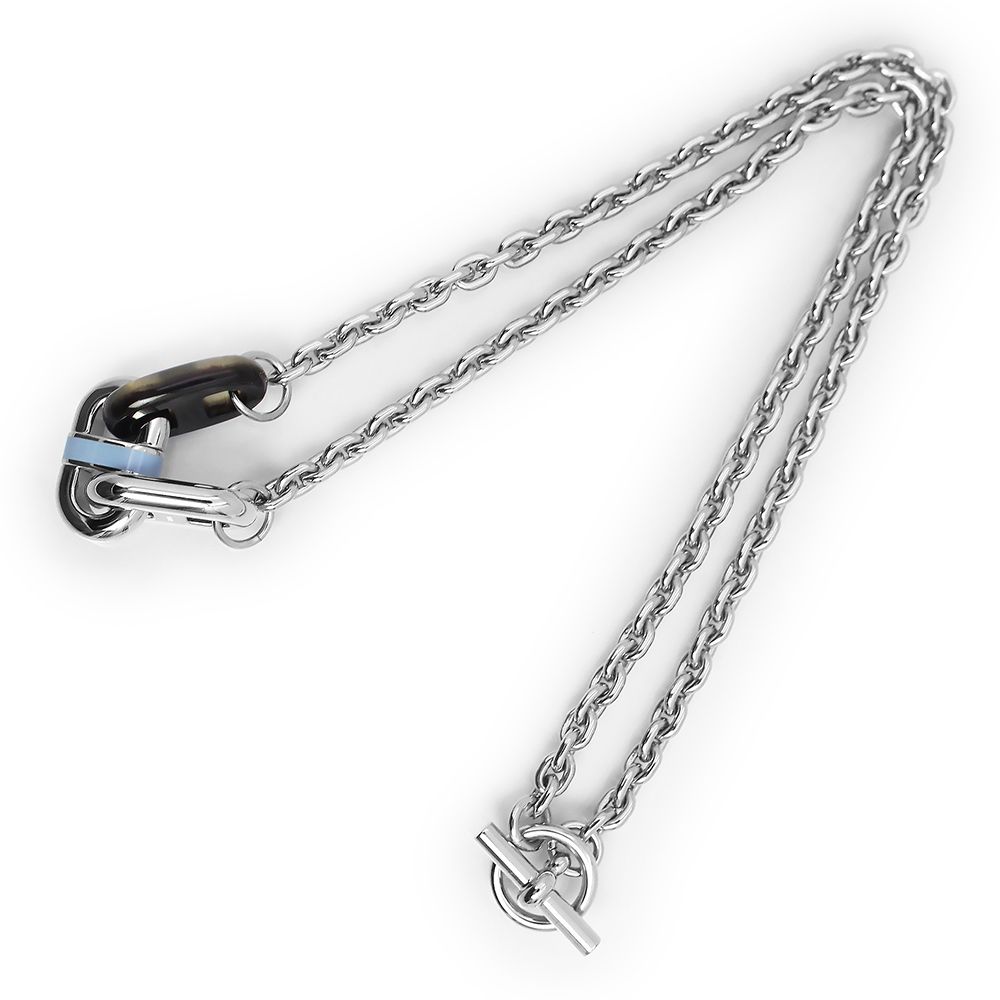 HERMES マイヨン シルバーチェーンネックレス HERMES - 新品未使用展示品 HERMES エルメス ネックレス マイヨン