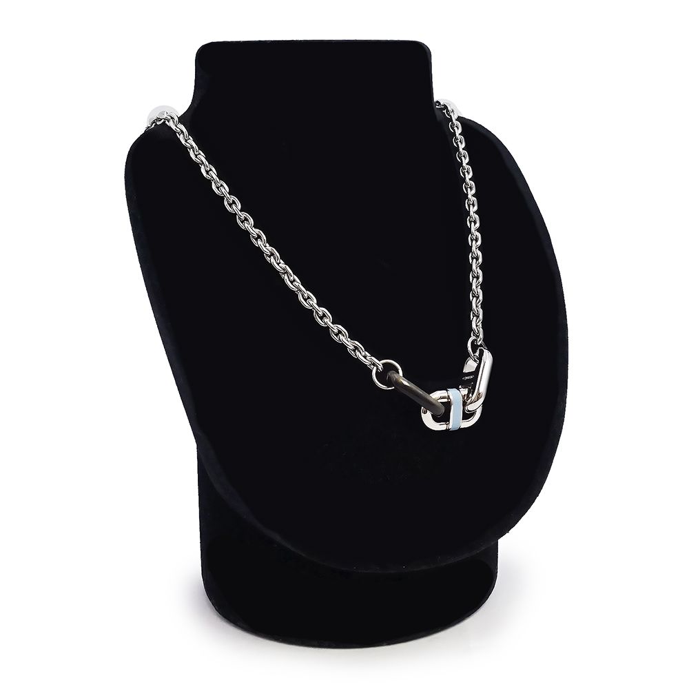 HERMES マイヨン シルバーチェーンネックレス エルメス マイヨン チェーン ネックレス ペンダント メタル