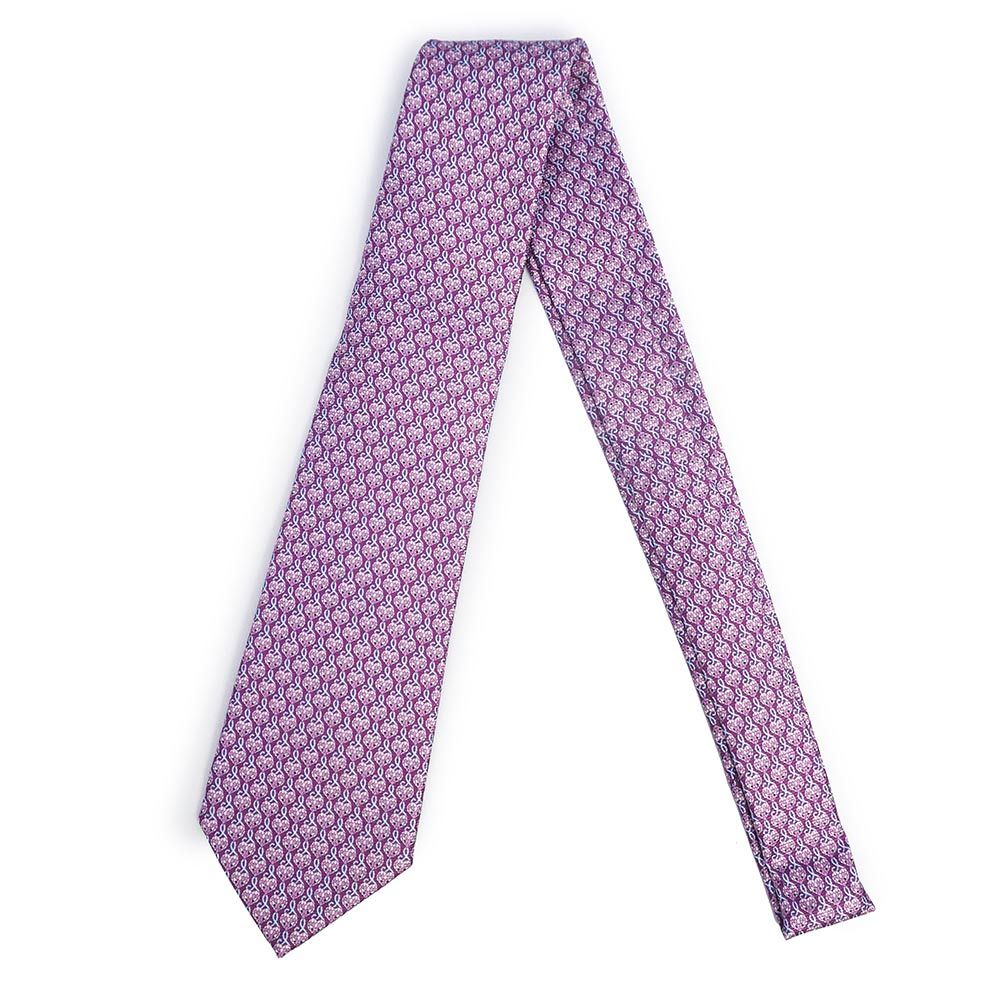 BVLGARI 薄紫 幾何学模様 ネクタイ　新品未使用 楽天市場】【未使用品】BVLGARI ブルガリ セブンフォールド ネクタイ