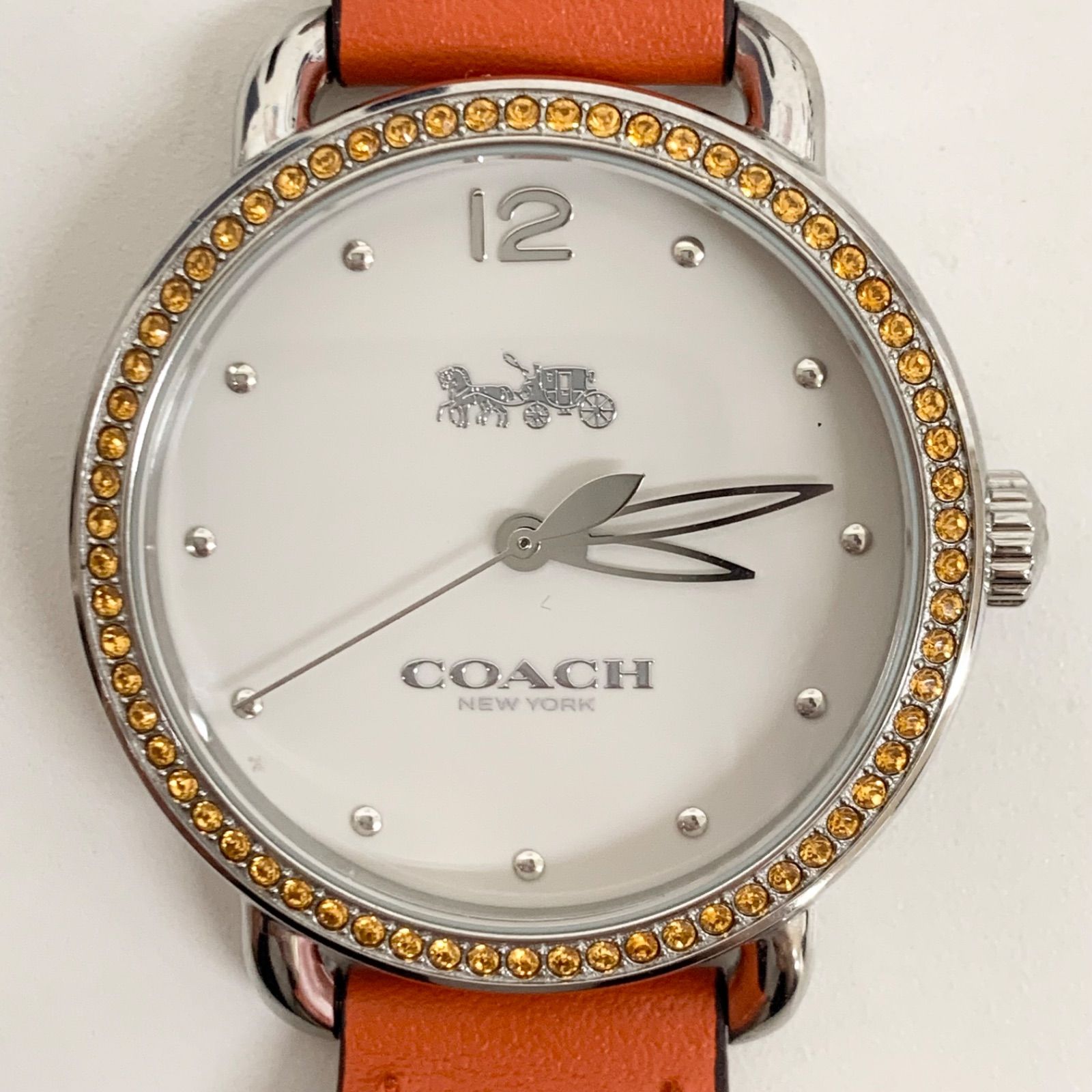COACH コーチ デランシー 腕時計 オレンジ C1144 - メルカリ