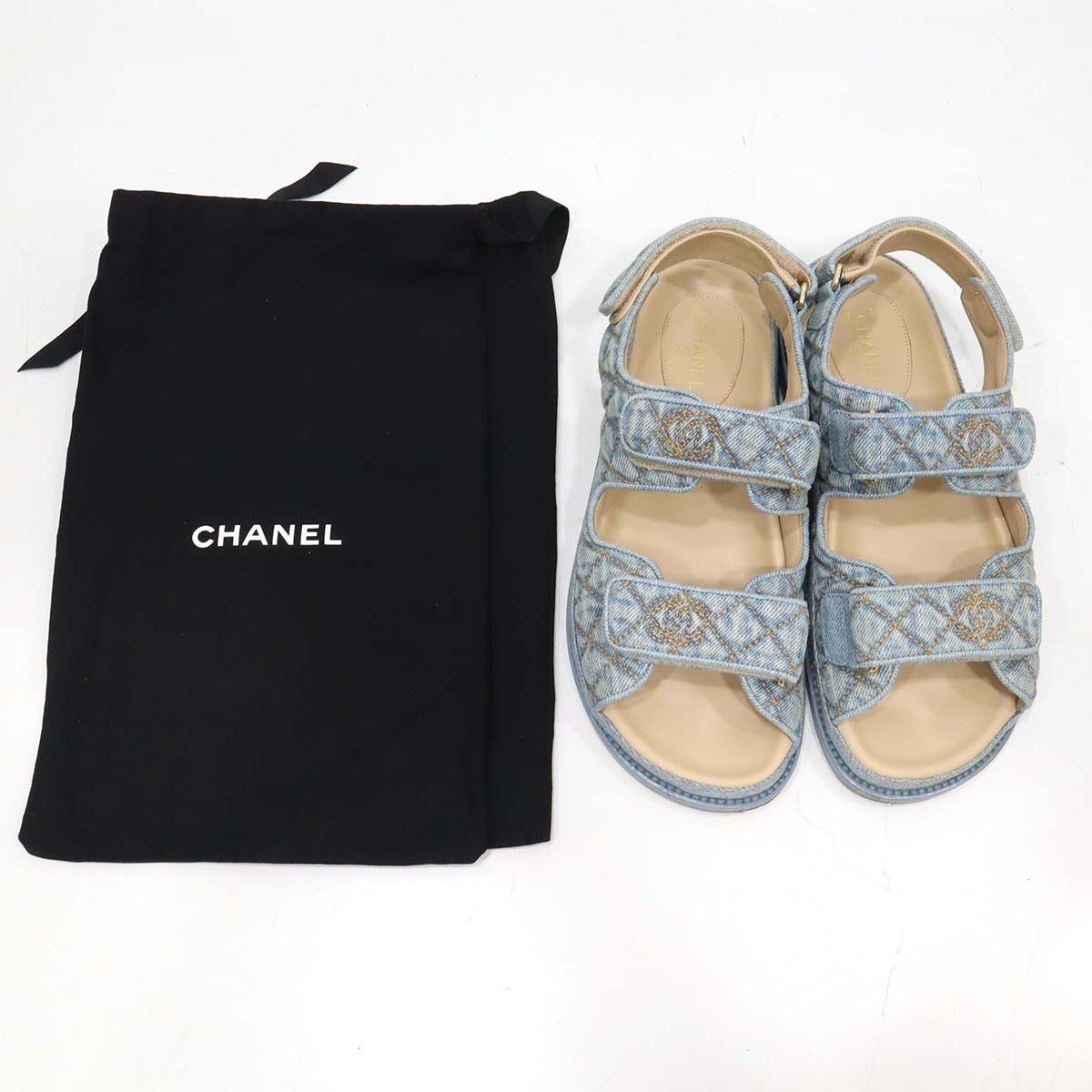 CHANEL シャネル ダッドサンダル デニム G36043 サイズ37C 24cm