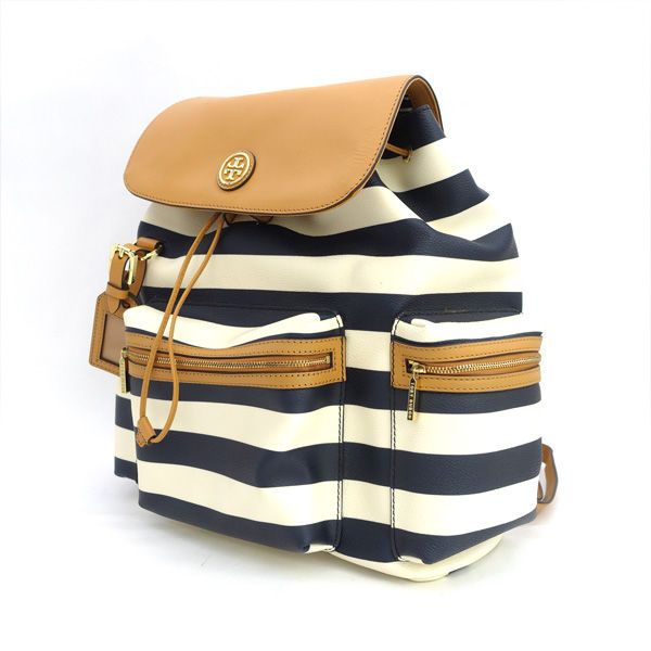 TORY BURCH トリーバーチ ボーダー リュック バックパック マリンテイスト バッグ バック BAG 鞄 カバン 3