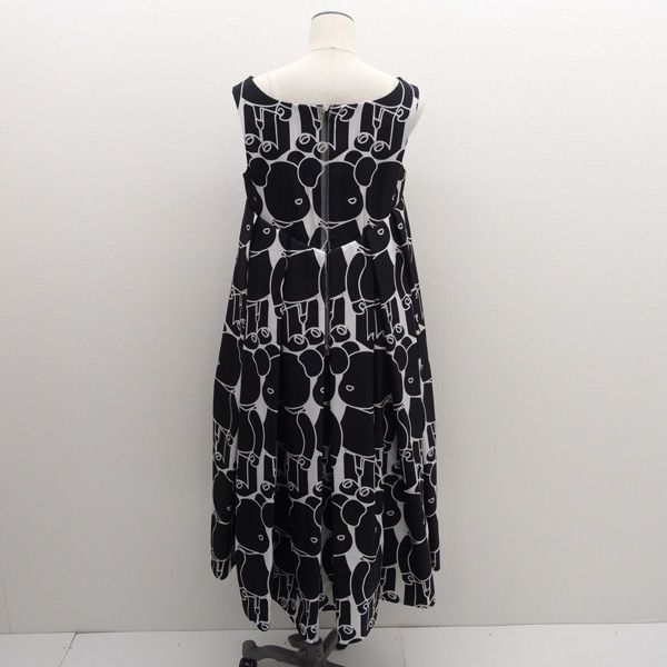COMME des GARCONS コムデギャルソン ベアブリック ワンピース 総柄 ブラック×ホワイト サイズS GG-O 014 レディース ガールズ LADY 女性 婦人 レディースファッション