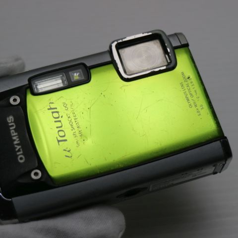 良品中古 μTOUGH-6020 グリーン 即日発送 OLYMPUS デジカメ デジタル