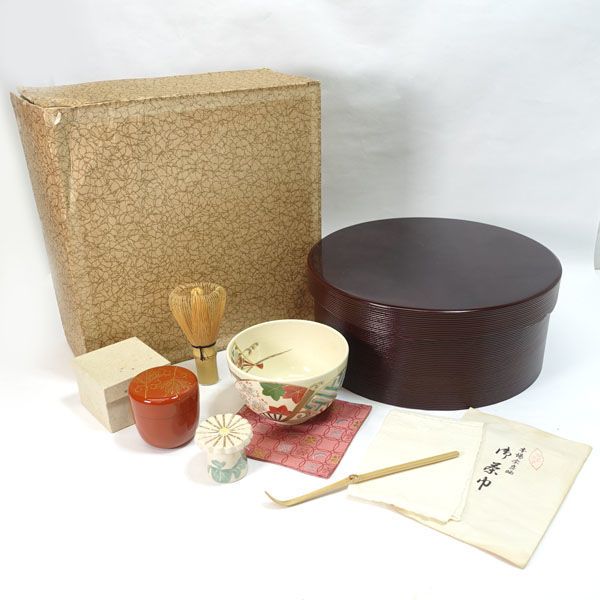 茶道具 ◇【和食器】茶道具/千歳盆 今日 お点前揃（8点） 茶道具