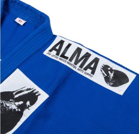  ALMA 海外製柔術着 上下セット 白帯付 JU 2-A 1-BU A 1 青 上下セット 柔道衣
