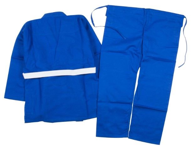 ALMA 海外製柔術着 上下セット 白帯付 JU 2-A 1-BU A 1 青