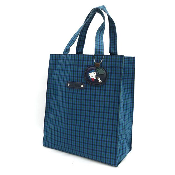 familiar / ファミリア ◇トートバッグ/チェック柄/ネイビー 【バッグ