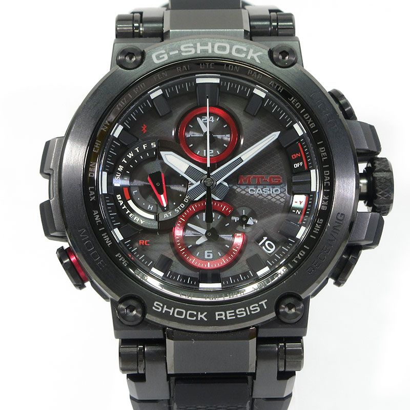 CASIO カシオ MTG B 1000 1 JF G SHOCK MT Series 腕時計 多針アナログ表示 タフソーラー電波時計 ブラック レッド系 131