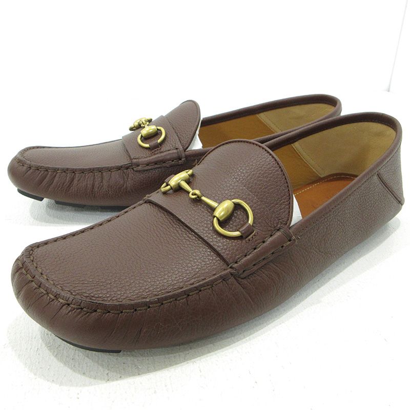 GUCCI グッチ ドライビングシューズ 548604 ホースビット ローファー ブラウン サイズ 10 1 2 約28 5 cm 135